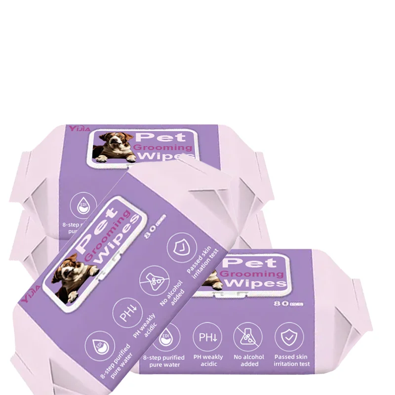 Pet Cleaning Wet Wipes Non Woven Organic Grooming Private Label Biodegradable Hypoallergenic Eco Friendly OEM
