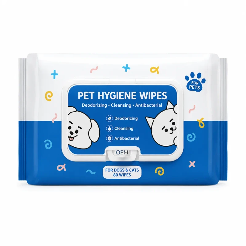 Pet Cleaning Wipes for Dogs and Cats OEM Private Label Grooming and Hygiene Wet Wipes