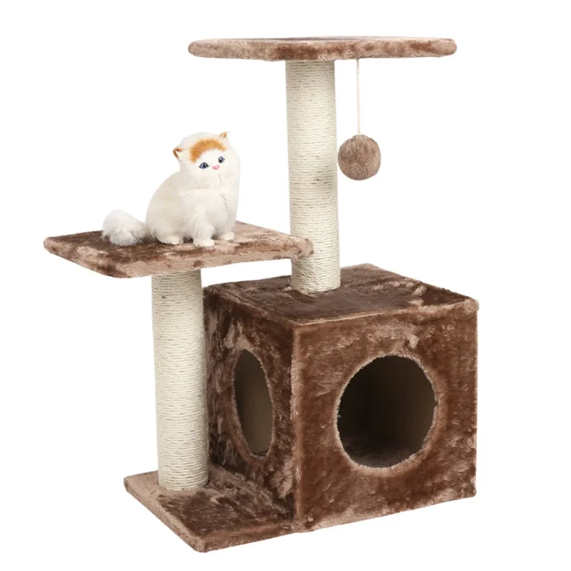 Pet Climbing Scratch Pet Scratcher Wood Condo Furniture Tower Small Cat Tree