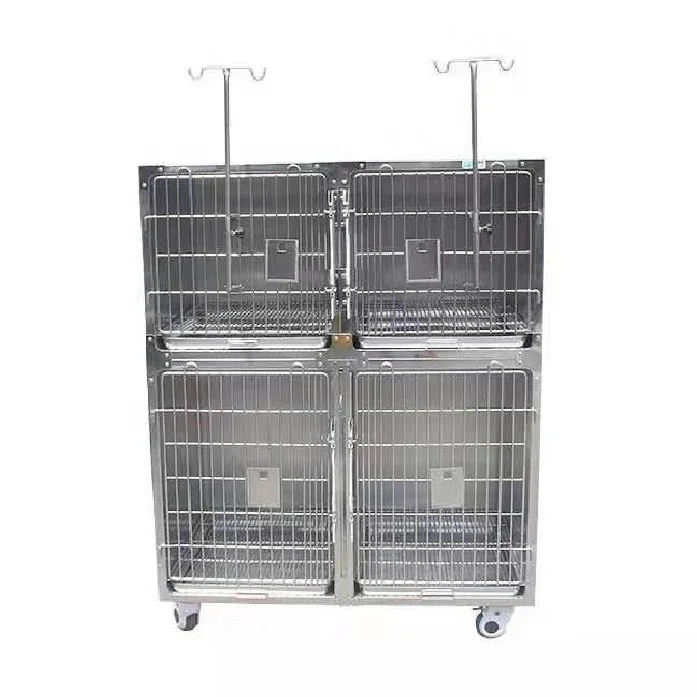 Pet Clinic Veterinary Treatment Stainless Steel Dog Cage for Animals