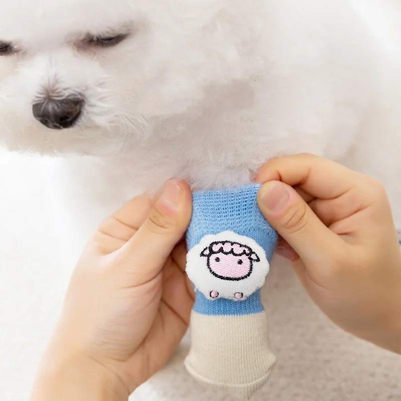 Pet Clothes Accessories Anti-slip Boots Socks For Small Puppy Dog Paw Protector Dog Paw Protector For Small Dogs Cats