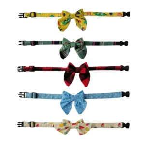 Pet Collar Customized Bowtie for Cats and Dogs Adjustable Cotton Cute Neck Ring for Small Dogs