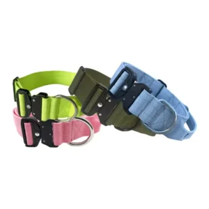 Pet Collar Customized Heavy Duty With Logo Adjustable Nylon Tactical With Handle Control Collar for Cat Dog