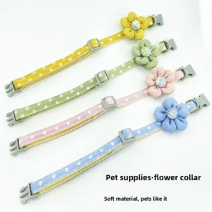 Pet Collar Cute Cartoon Flower Cat Small Dog Collar Pet Supplies