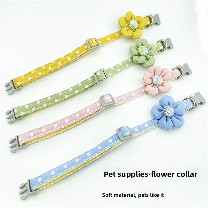 Pet Collar Cute Cartoon Flower Cat Small Dog Collar Pet Supplies