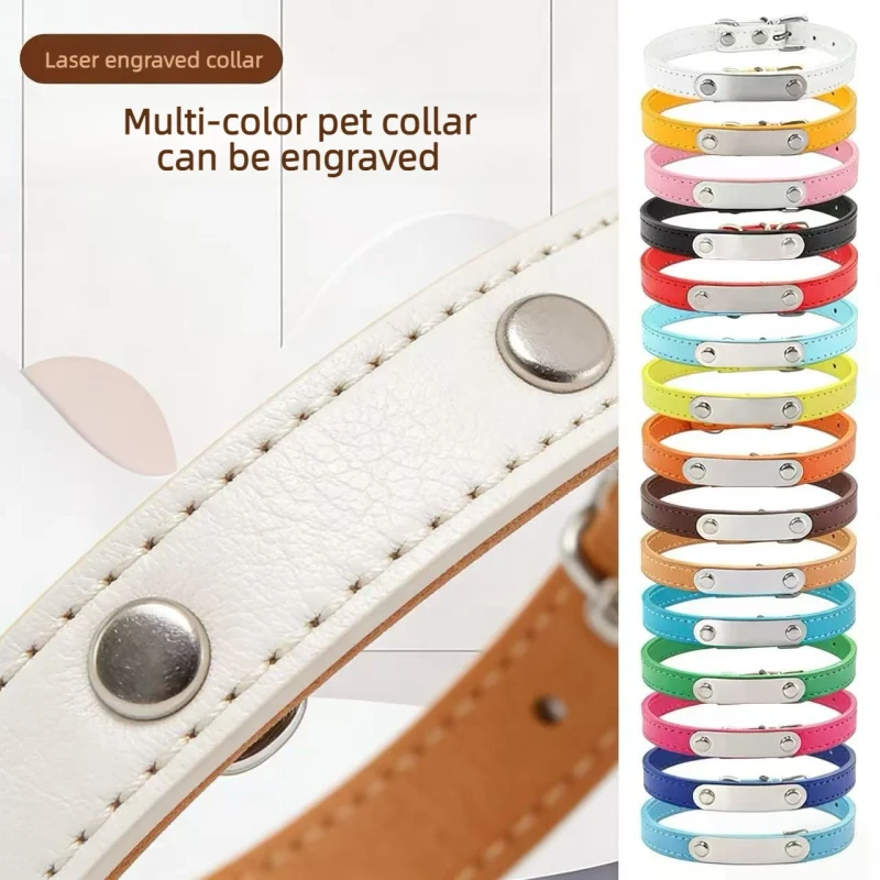 Pet Collar PU Leather Cat and Dog Collar Fashionable and Versatile Universal Neckband for Cats and Dogs High quality Pet Collar