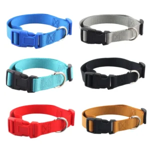 Pet Collar Simple Style Eco-friendly Nylon Collar for Small Dogs & Puppies All-Season Use Closure