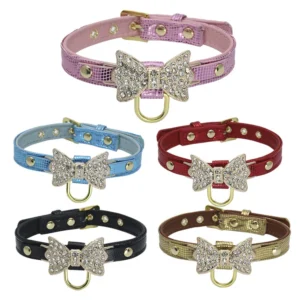 Pet Collar Small Medium and Large Dogs Rhinestone Collar Adjustable Dog Collar Manufacturer Direct Sales