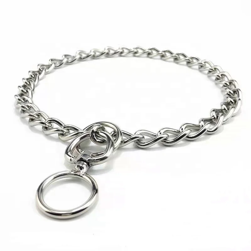 Pet Collar and Belt Stainless Steel Dog Chain Dog Ring
