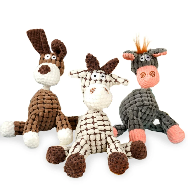 Pet Corn Kernel Donkey Plush Toy Small Cute Pet Plush Toys Cat Squeaky Dog Toys