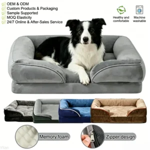 Pet Cushion Comfortable Dog Cat Bed Plush Sofa Detachable Washable Universal Indoor All Seasons Medium Large