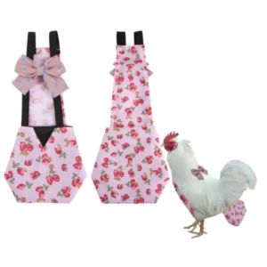 Pet Diaper with Bowknot for Goose Duck Chicken Washable Poultry Clot for Pet Cleaning