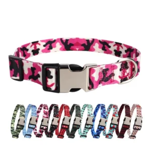 Pet Dog Accessories Adjustable Cute Puppy Collar All-Season Dog Collar Nylon Outdoor Travel Collar with Ribbon