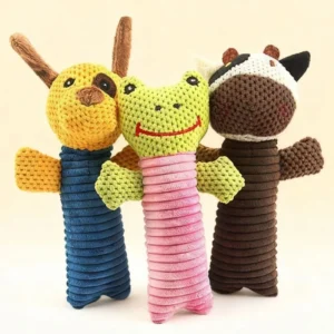 Pet Dog Accessories Animal shaped Squeaky High Quality Stuff Interactive Plush cat Dog Chew Toys for Dogs