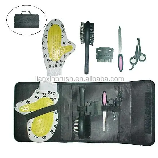 Pet Dog Cat Animal Puppy Grooming Tool Comb Nail Clipper Brush Set Kit