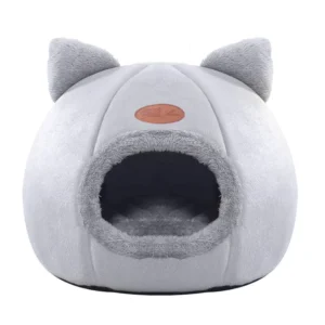 Pet Dog Cat Bed Classic Cartoon Style 100% Cotton Solid All Season Cozy Comfortable Indoor Use Cat Bed Cave