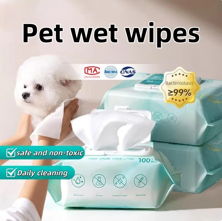 Pet Dog Cat CleanSing Moist Tooth Eye Ear Face Wet Pet Wipes Pets Grooming Bathing Wipes Pet Deodorizing Wipes