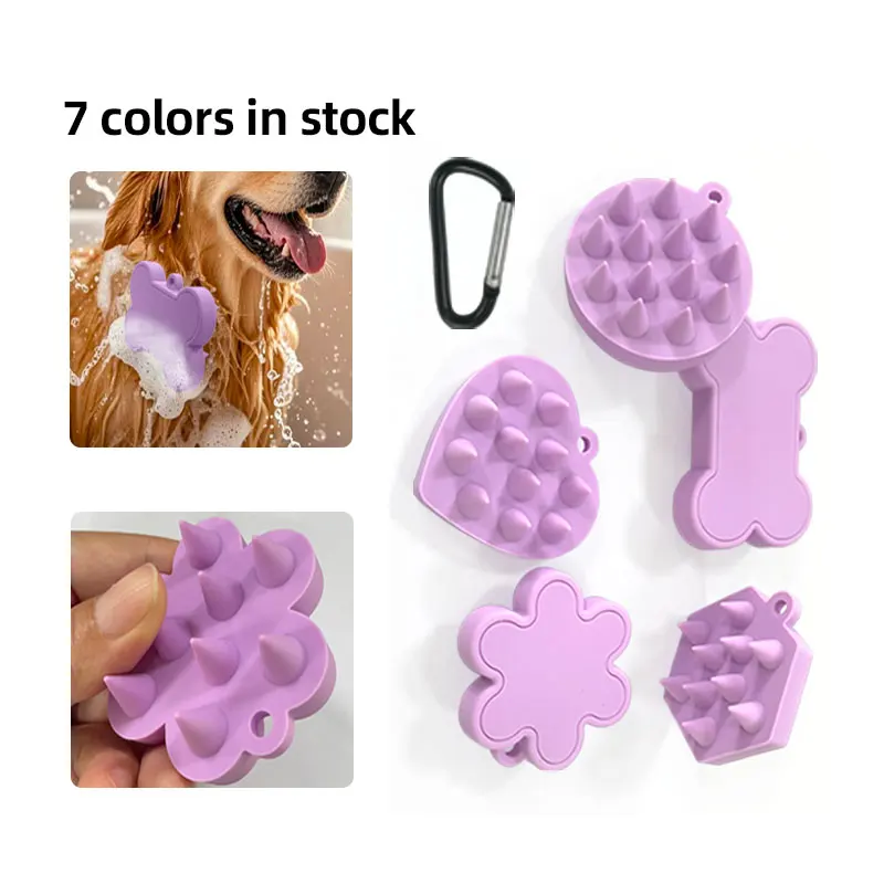 Pet Dog Cat Hair Remover Pet Morning Block Brush Hollow Pet Bath Brush