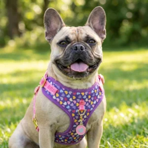 Pet Dog Cat Harness with Pendant 4 Sizes 6 Color Options Adjustable Strap 2PCS MOQ