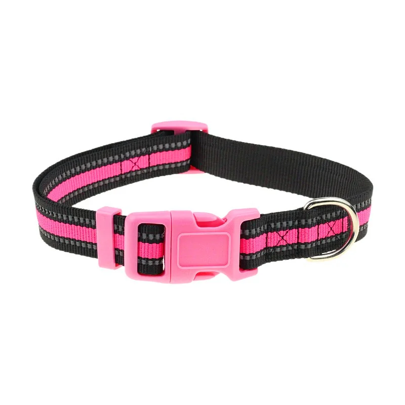 Pet Dog & Cat Nylon Reflective Christmas Training Collar Stripe Pattern All Seasons Use LS-Q003 Guangdong