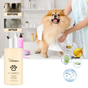 Pet Dog & Cat Shampoo Gentle Hydrating Formula 100ml for Daily Grooming Cleaning Soothes Itchy Skin Nourishes Fur