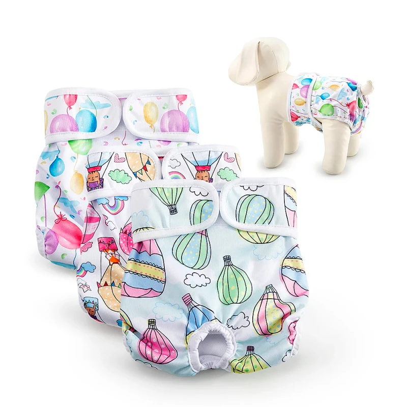Pet Dog Diapers Nappies Washable Reusable Cloth Female Dog Diapers in Bulk