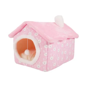 Pet Dog House Indoor Room Fold Dog House Kennel Bed Mat with Cushion