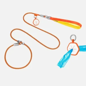 Pet Dog Leash Colorful Woven Pet Leash Rope Training Dog Collar Lead Leashes with Soft Handle