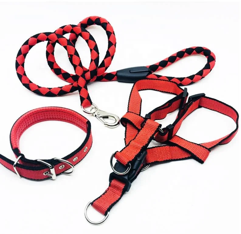 Pet Dog Leash and Collar Set Pet Dog Collar Leash and Harness Set