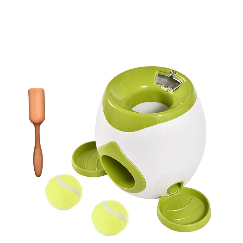 Pet Dog Plastic Tennis Ball Self Entertainment Toy Boredom Busting Automatic Treat Dispenser Feeder Interactive Indoor Dog Toy