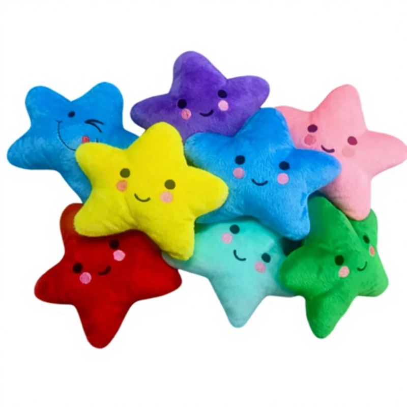 Pet Dog Plush Sound Bite Resistant Molar Dog Toy Super Soft Five pointed Star Cute Pet Toys