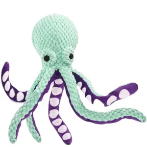 Pet Dog Plush Squeaky Sounding Toy Crinkle Paper Sound Simulation Octopus Doll