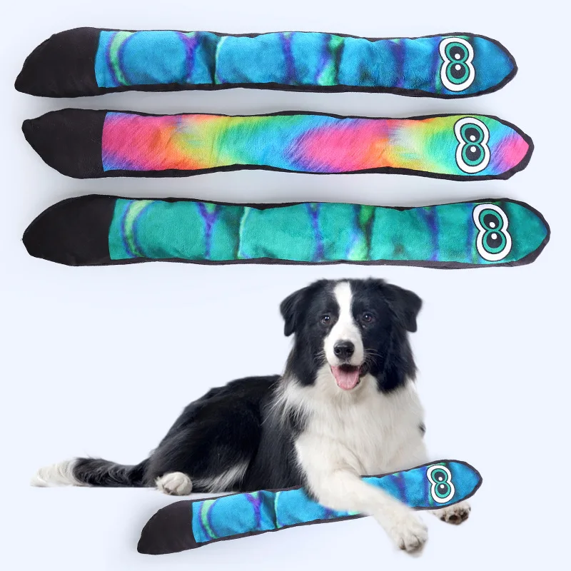 Pet Dog Plush Toys Contains Sound Paper Chew Toys Animals Snake for Dogs Pet Supplies Interactive Squeaky Dog Toys