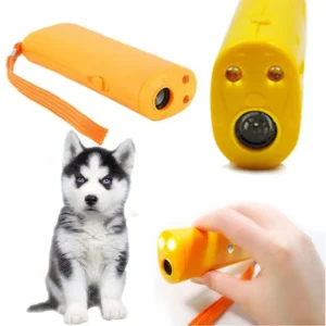 Pet Dog Repeller Training Device with LED ABS Material 9V Battery 5m Work Distance Bark Deterrents