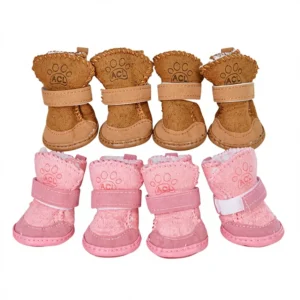 Pet Dog Shoes Autumn Winter Anti slip Small Dogs Snow Boots Sneakers for Outdoor Paw Protectors Warm Winter Dog Shoes