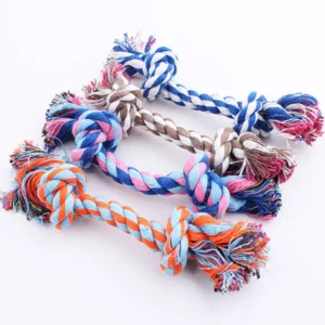Pet Dog Toys Dogs and Cats Bite Rope Double Knot Anti-Bite Cotton Molar Pet Toys