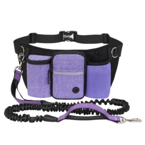 Pet Dog Training Nylon Waist Bag Explosion proof Stretch Leash Large Capacity Outdoor Sports