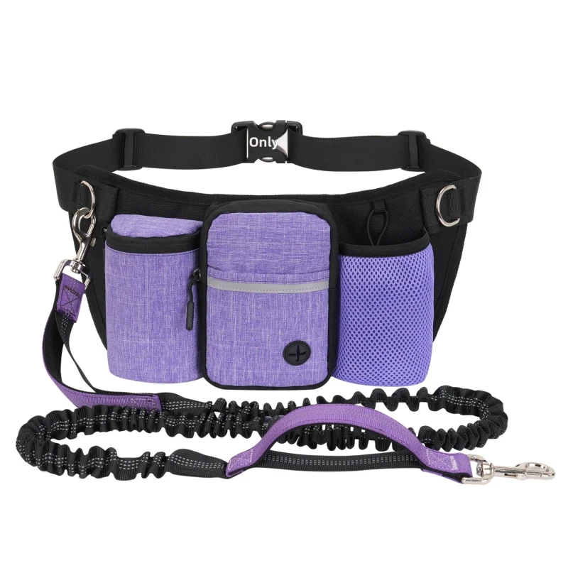 Pet Dog Training Nylon Waist Bag Explosion proof Stretch Leash Large Capacity Outdoor Sports