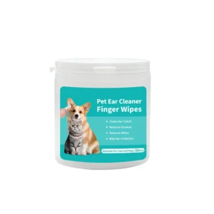 Pet Ear Hygiene Soft Non Woven Finger Wipes 50Pcs Ear Canal Cleaning Dog Mite Remover Stock Fast Dispatch Low MOQ