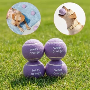 Pet Eco-Friendly Durable Tennis Ball Toys Custom Logo Giveaway Squeaky Dog Tennis Balls for Training
