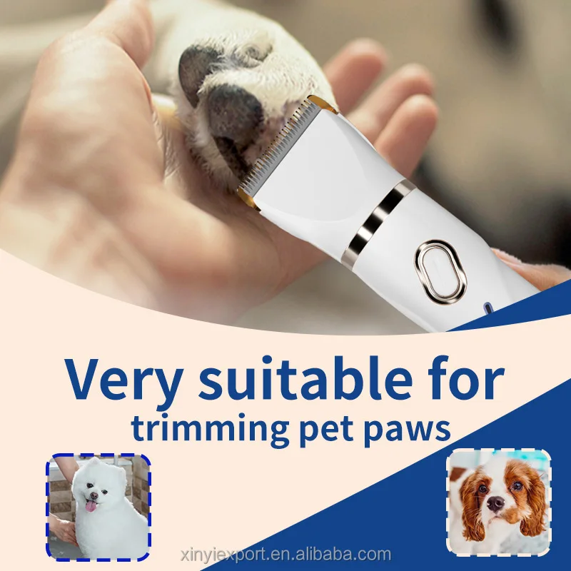 Pet Electric Trimmer Replaceable Multi Head Low Noise USB Rechargeable Cordless Dog Cat Hair Clipper Grooming Kit for Pets