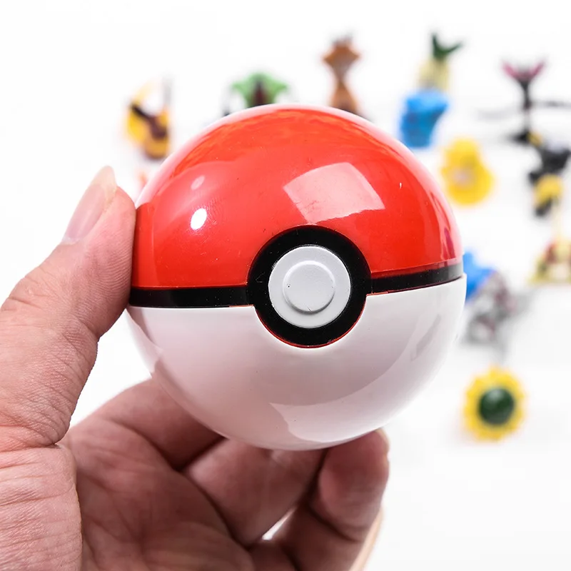 Pet Elf Ball 7CM Pokeballs With 2.5 3cm Figures Toys Creative Pokeball Poke Balls Kids Fans Collectible Fashion Trendy Xmas Gift
