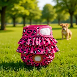 Pet Female Dog Super Absorbent Breathable Washable Skirt Edge Diaper with Polyester Textile Material in Stock Set