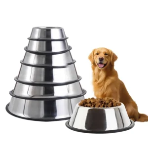 Pet Food Bowls Feeders Stainless Steel Pet Bowl Pet Dog Cat Large Capacity and Durability Outdoor Water Feeding Bowl