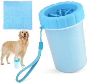 Pet Foot Wash Cup Dog and Cat Bath Accessory Pet Cleaner Automatic Paw and Foot Wash Pet Bath Brush