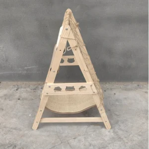 Pet Friendly Durable Cat Tree Wood & Sisal Material Multifunction Cat Trees & Scratcher Suitable for All Age of Cats