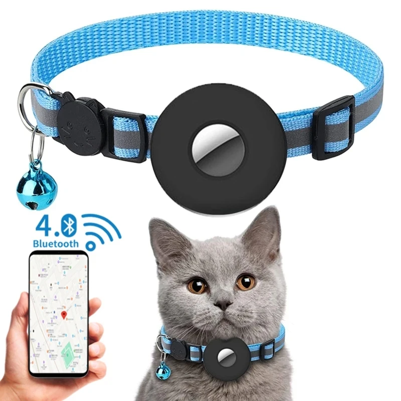 Pet GPS Tracker Smart Locator Jeweled Polyester PU Dog Brand Detection Wearable Bluetooth Cat Dog Collar