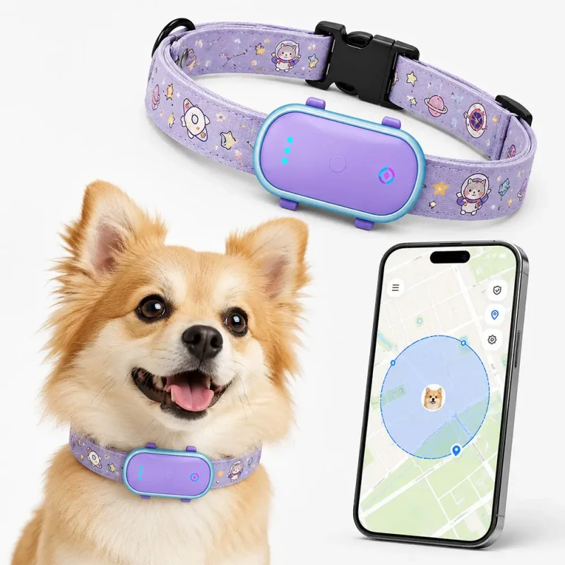 Pet GPS Tracker for Dog Real-Time Positioning Geo Fence Anti-Lost Alert IP67 Waterproof
