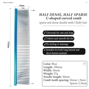 Pet Grooming Combs Half Moon Shape Professional Pet Groomers From Jiangsu