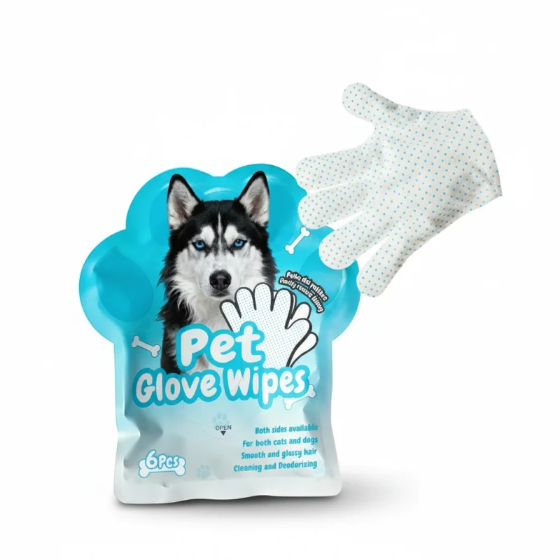 Pet Grooming Glove Wipes No Rinse Cleaning Glove for Cats Dogs Daily Grooming Travel Use